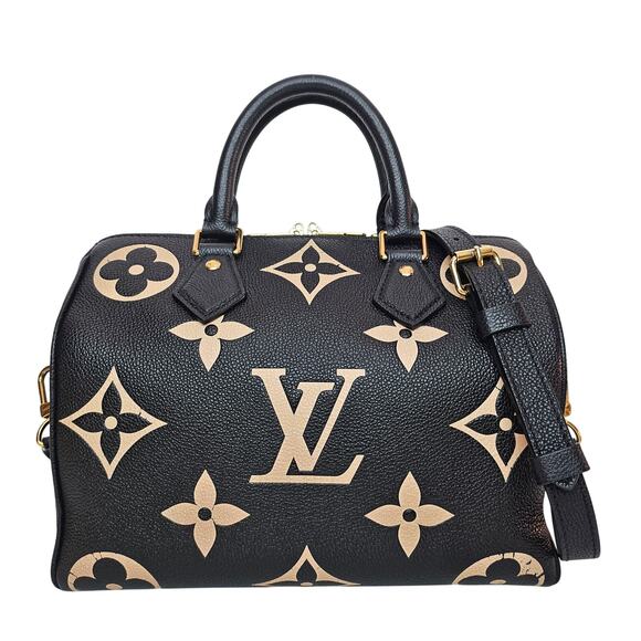 Louis Vuitton Speedy 25 Bandouliere Giant Monogram Empreinte Leather - Picture 1 of 10